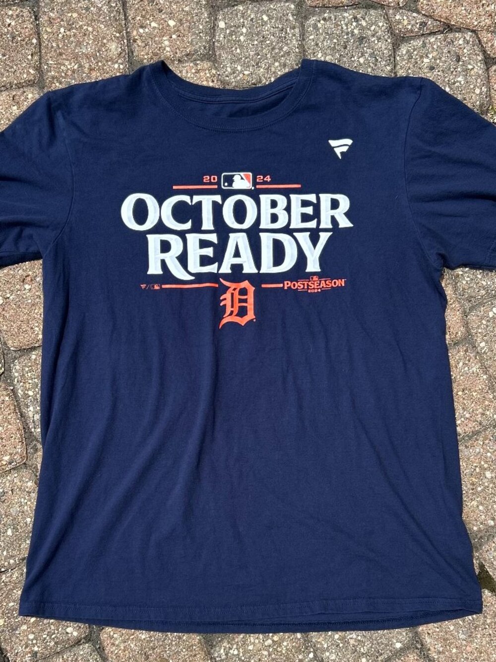 Fanatics Detroit Tigers MLB 2024 Post Season T-Shirt  October Ready Navy Blue L